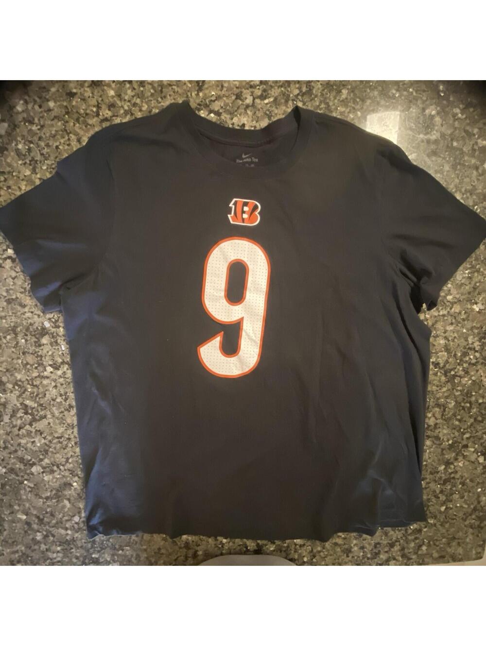 Nike NFL Cincinnati Bengals Joe Burrow #9 Black Shirt Men’s Size 3XL Football